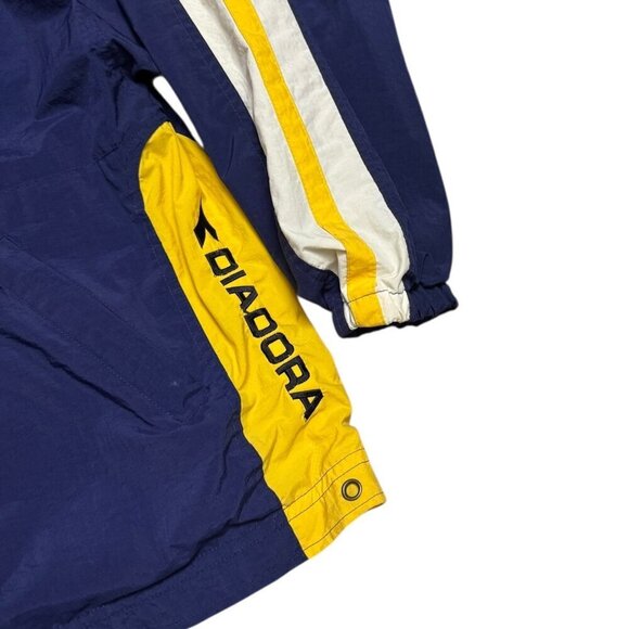DIADORA Water Resistant Windbreaker Retro Soccer Outdoor Jacket Mens Large - Picture 5 of 6